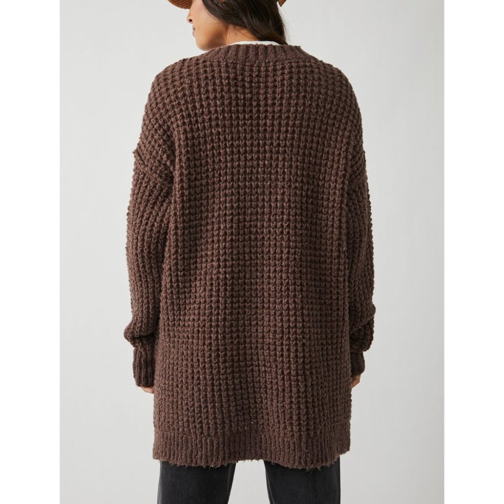đ LAST CHANCEđ FREE PEOPLE Whistle Thermal Henley / Brownstone Combo - Picture 3 of 9